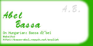 abel bassa business card